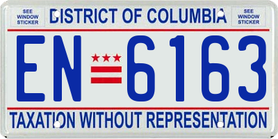 DC license plate EN6163