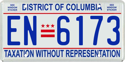 DC license plate EN6173