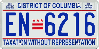 DC license plate EN6216