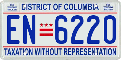 DC license plate EN6220