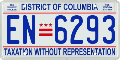 DC license plate EN6293