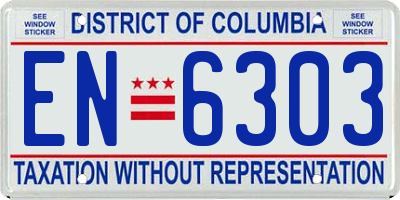 DC license plate EN6303