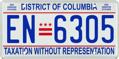 DC license plate EN6305