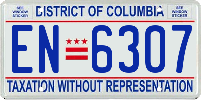 DC license plate EN6307