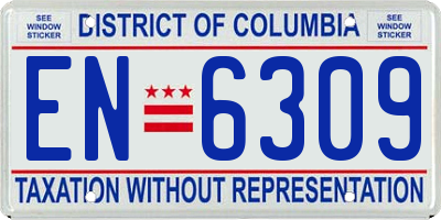 DC license plate EN6309