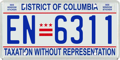 DC license plate EN6311