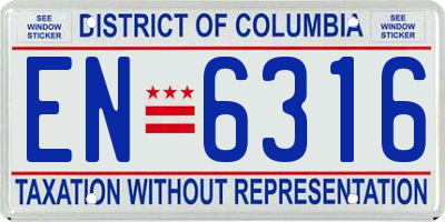 DC license plate EN6316