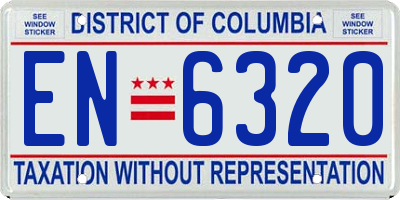 DC license plate EN6320