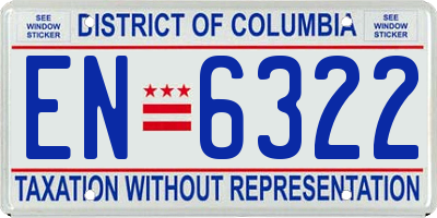 DC license plate EN6322