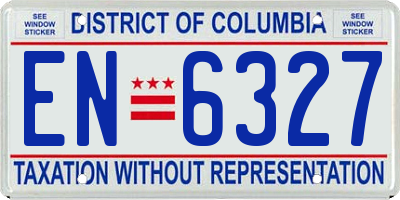 DC license plate EN6327