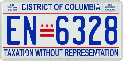 DC license plate EN6328