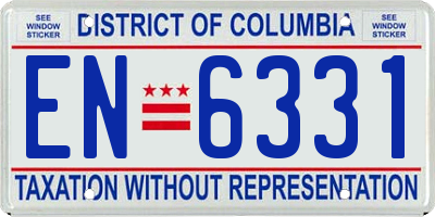 DC license plate EN6331