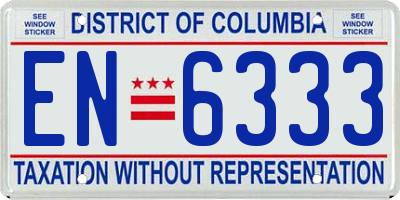 DC license plate EN6333