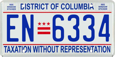 DC license plate EN6334