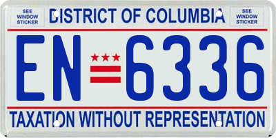 DC license plate EN6336