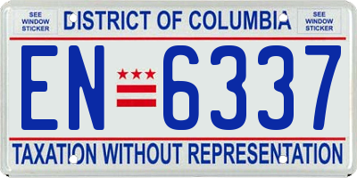 DC license plate EN6337