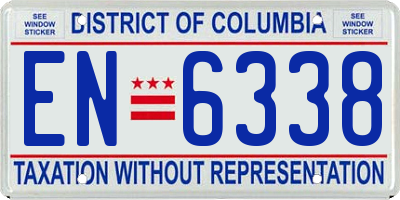 DC license plate EN6338