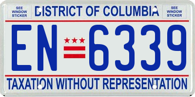 DC license plate EN6339