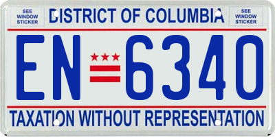 DC license plate EN6340
