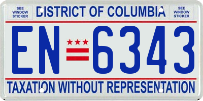 DC license plate EN6343