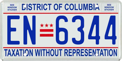 DC license plate EN6344
