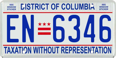 DC license plate EN6346