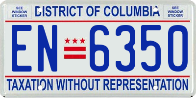 DC license plate EN6350