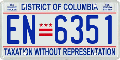 DC license plate EN6351