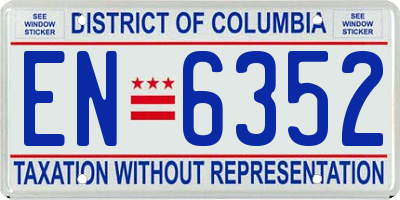 DC license plate EN6352