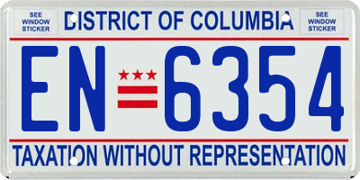 DC license plate EN6354