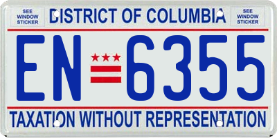 DC license plate EN6355