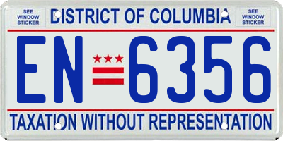 DC license plate EN6356