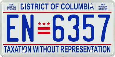 DC license plate EN6357