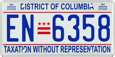 DC license plate EN6358