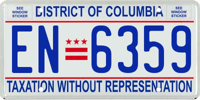DC license plate EN6359