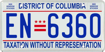 DC license plate EN6360
