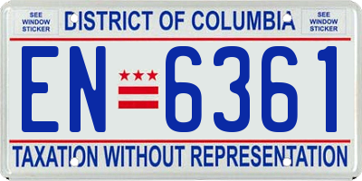 DC license plate EN6361