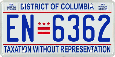 DC license plate EN6362