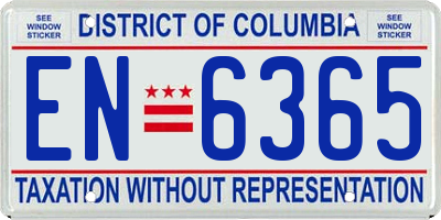 DC license plate EN6365