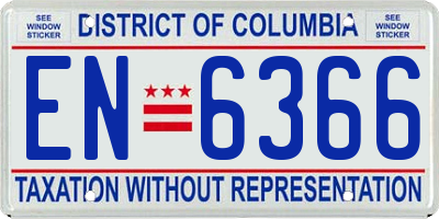 DC license plate EN6366