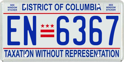 DC license plate EN6367