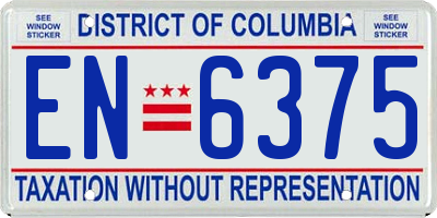 DC license plate EN6375