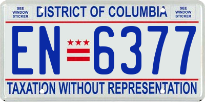 DC license plate EN6377