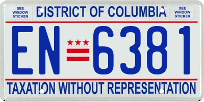 DC license plate EN6381
