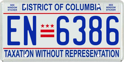 DC license plate EN6386