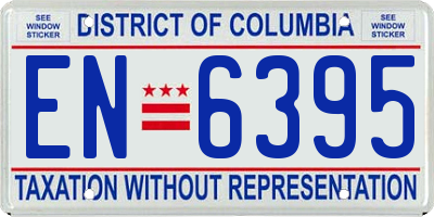 DC license plate EN6395