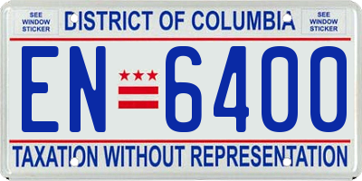 DC license plate EN6400
