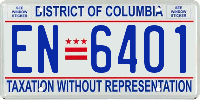 DC license plate EN6401