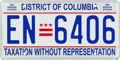 DC license plate EN6406