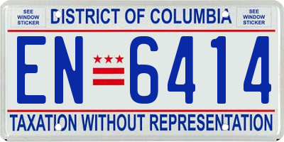 DC license plate EN6414